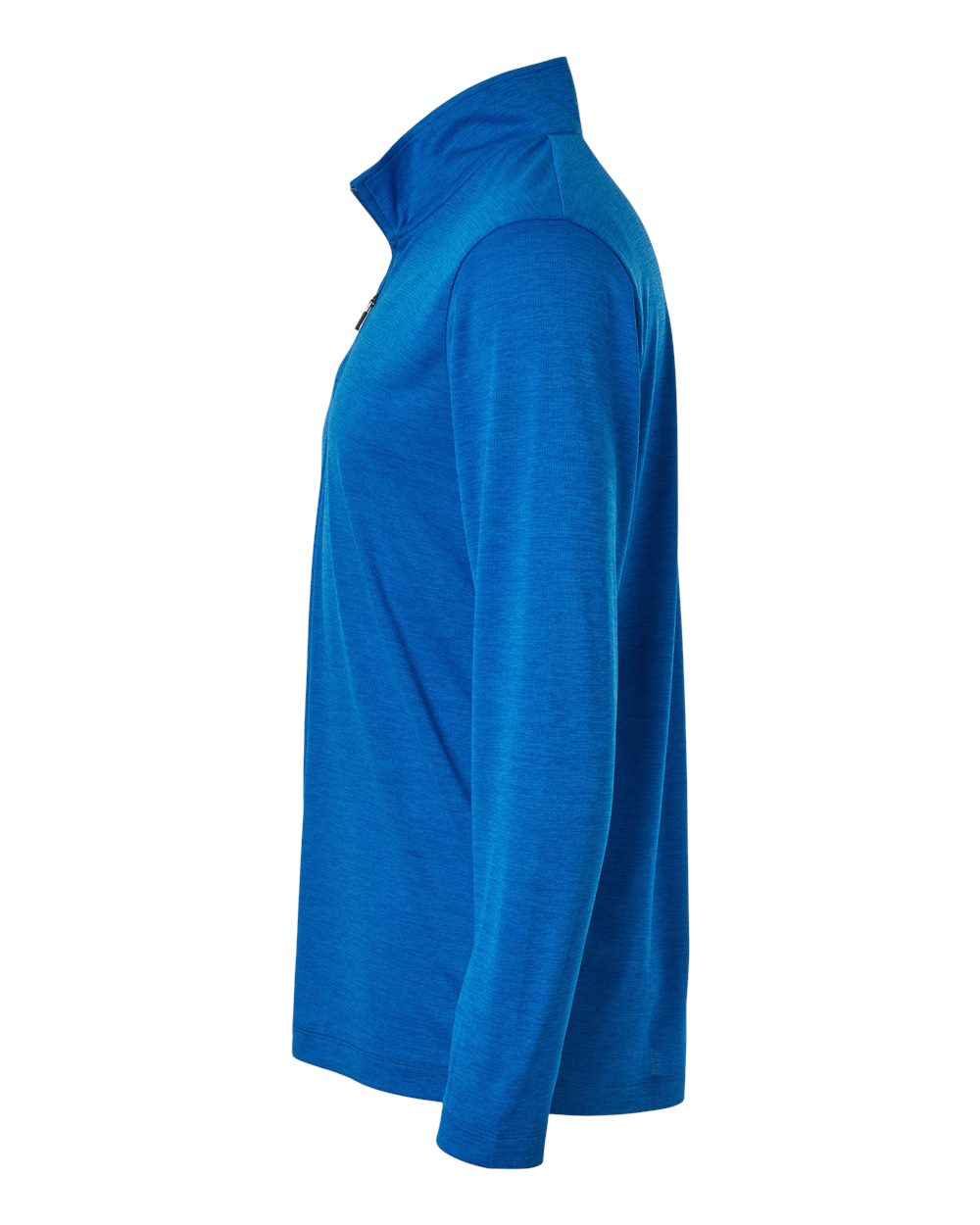 Left View of Royal Melange Performance Mélange Quarter-Zip Pullover - 4HM700