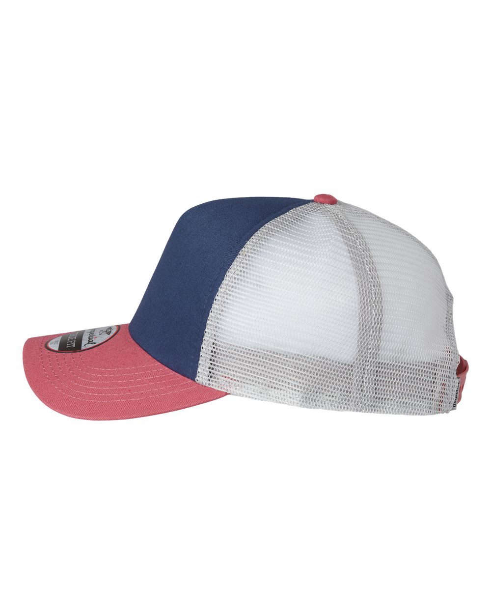 Left View of Royal/ Nantucket/ Grey North Country Trucker Cap - 1287