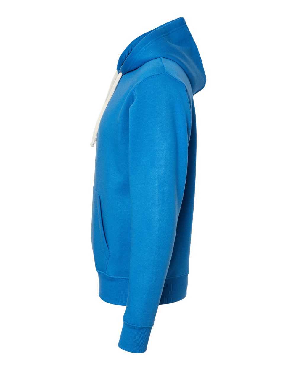 Left View of Royal Solid Triblend Fleece Hooded Sweatshirt - 8871