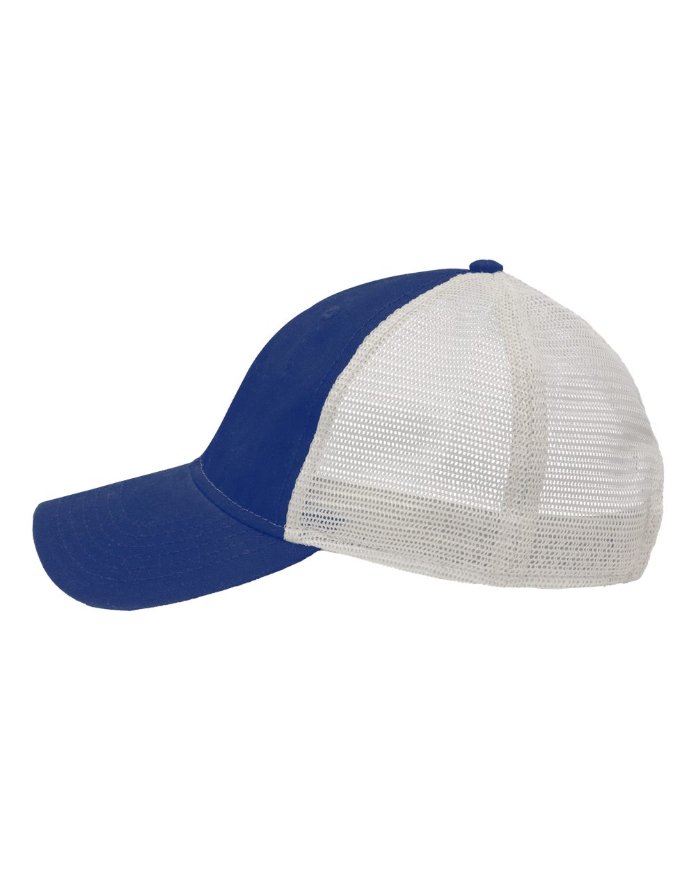 Left View of Royal/ Stone Mesh Dad Hat Fit - SP1750
