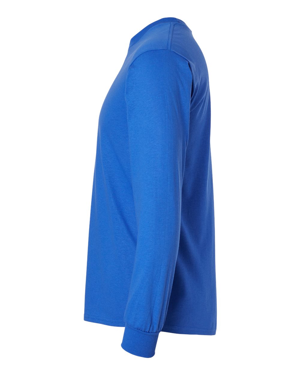Left View of Royal Ultra Cotton® Long Sleeve T-Shirt - 2400