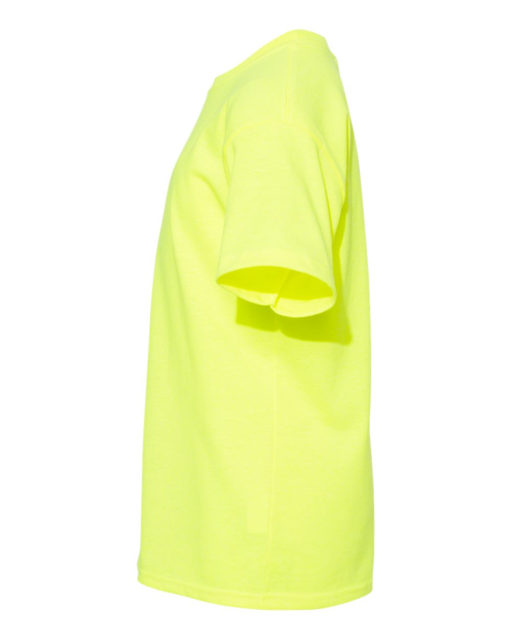 Left View of Safety Green Ecosmart™ Youth T-Shirt - 5370