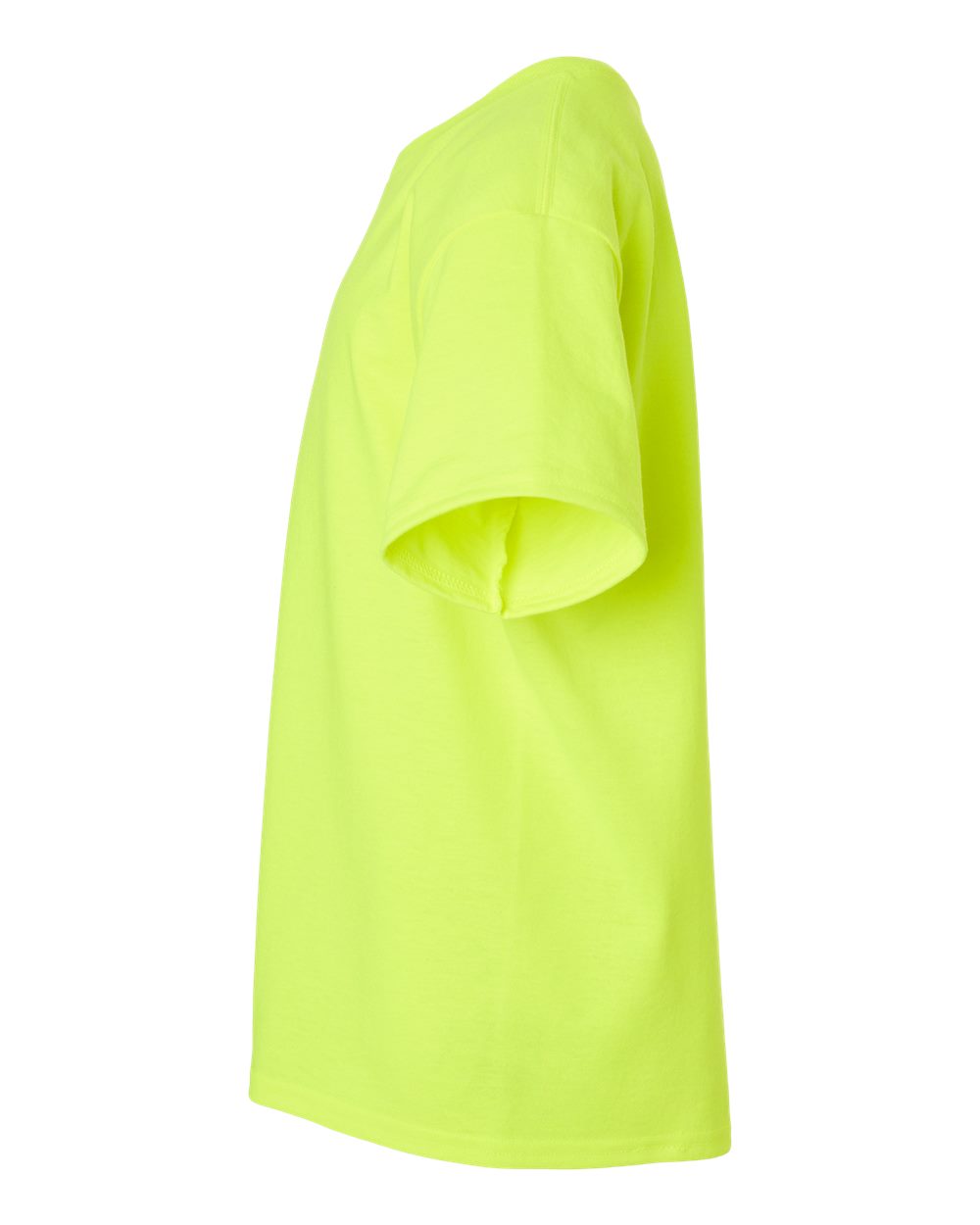 Left View of Safety Green Ultra Cotton® Youth T-Shirt - 2000B