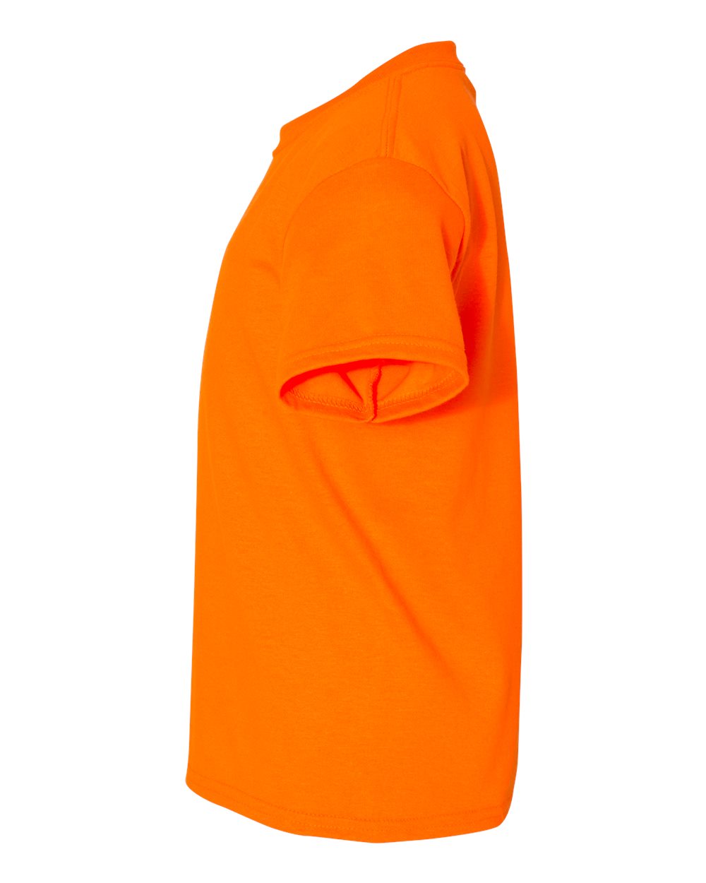 Left View of Safety Orange DryBlend® Youth T-Shirt - 8000B