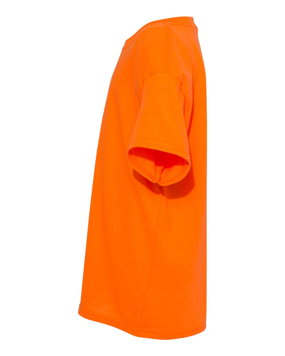 Left View of Safety Orange Ecosmart™ Youth T-Shirt - 5370