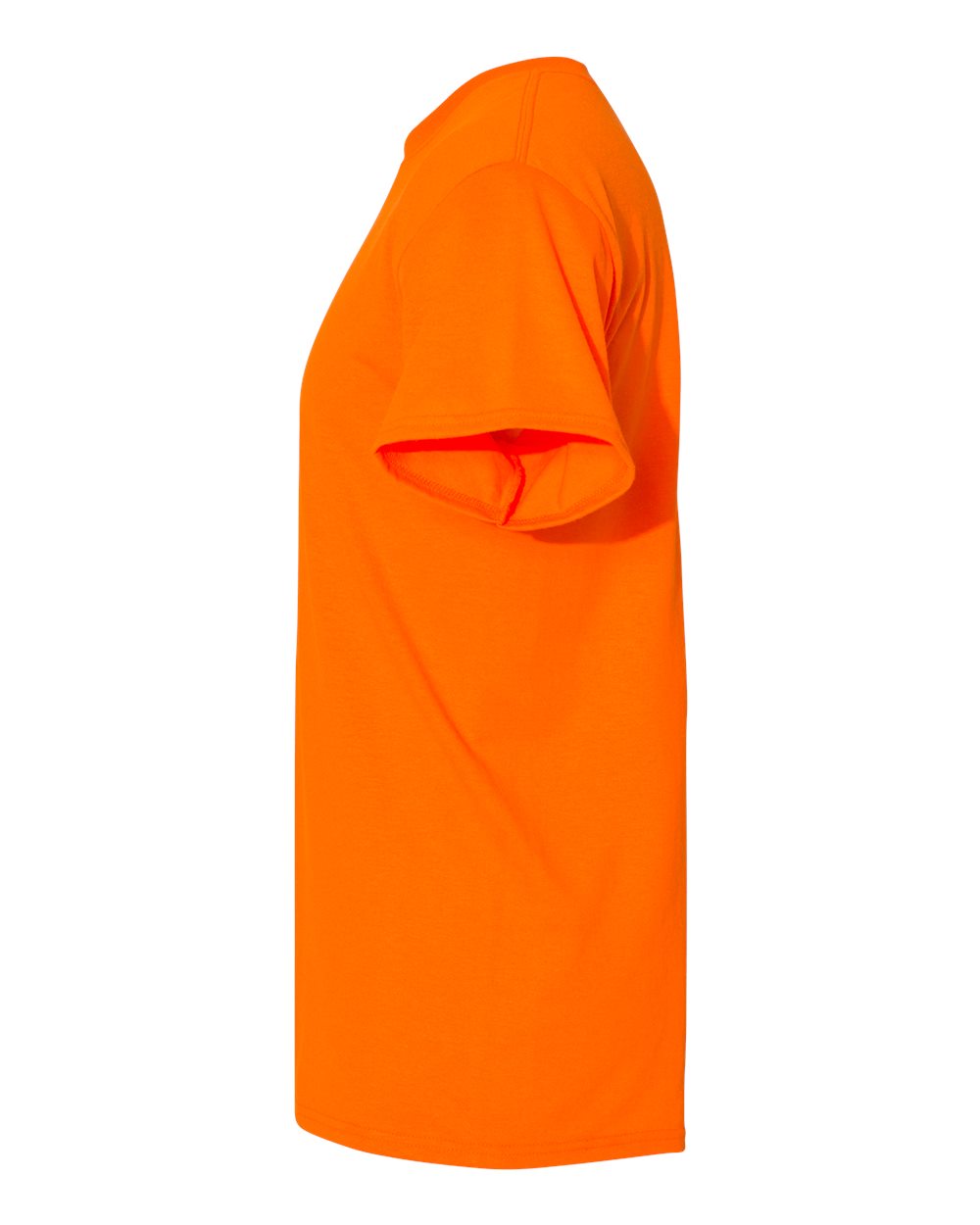 Left View of Safety Orange Heavy Cotton™ T-Shirt - 5000
