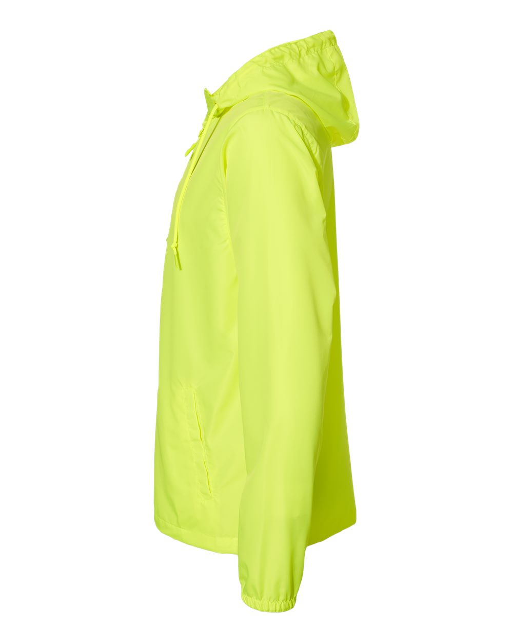 Left View of Safety Yellow Lightweight Windbreaker Full-Zip Jacket - EXP54LWZ