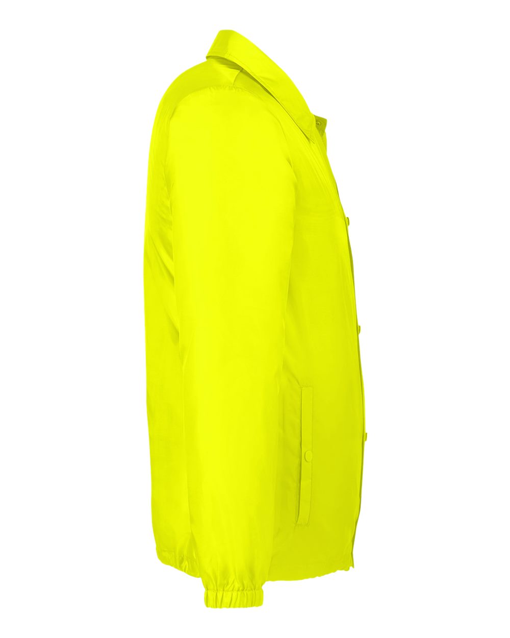 Left View of Safety Yellow Unisex Zone Protect Coaches Jacket - TT75