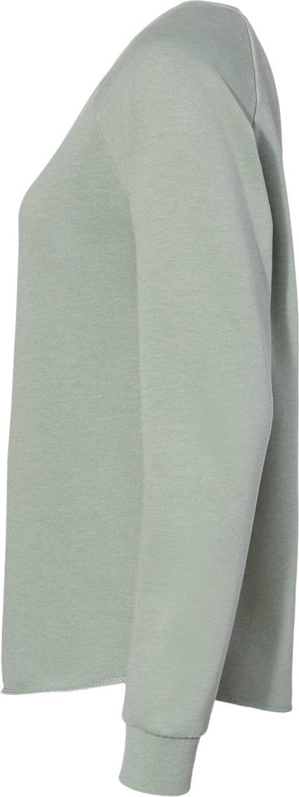 Left View of Sage Women's California Wave Wash Crewneck Sweatshirt - PRM2000