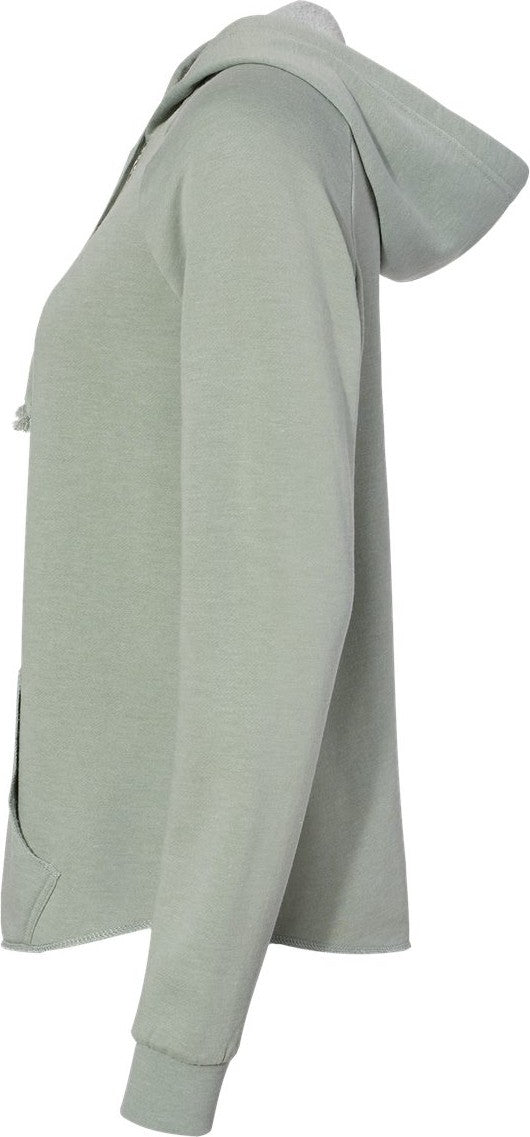 Left View of Sage Women's California Wave Wash Full-Zip Hooded Sweatshirt - PRM2500Z