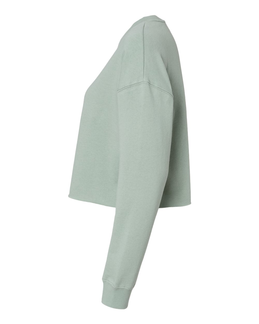 Left View of Sage Women's Lightweight Crop Crewneck Sweatshirt - AFX24CRP