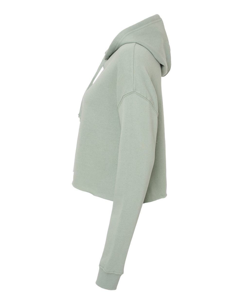 Left View of Sage Women’s Lightweight Crop Hooded Sweatshirt - AFX64CRP