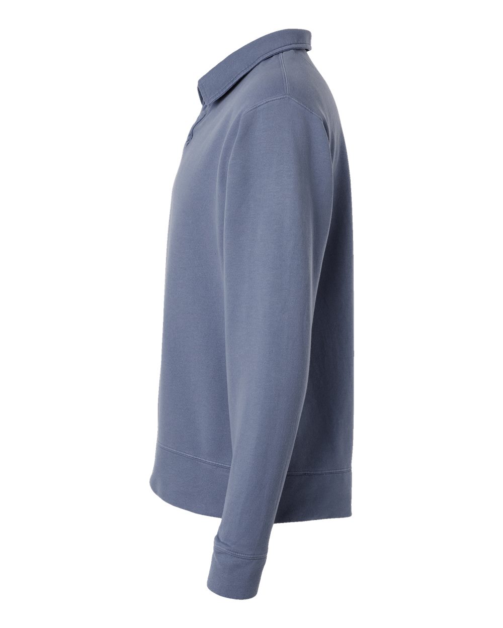 Left View of Saltwater Garment-Dyed Polo Collar Sweatshirt - GDH490