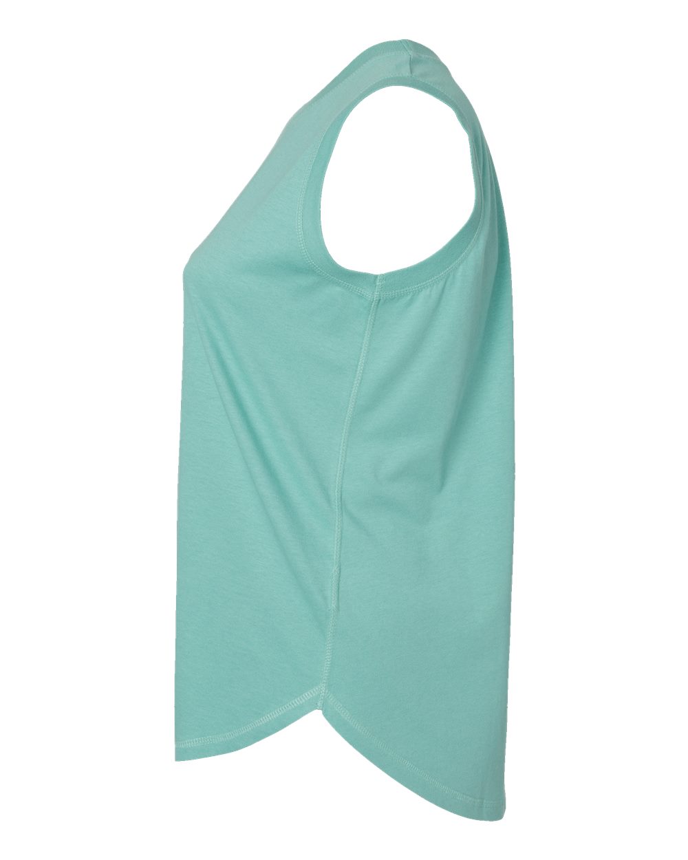 Left View of Saltwater Women's Curvy Relaxed Fine Jersey Tank - 3892