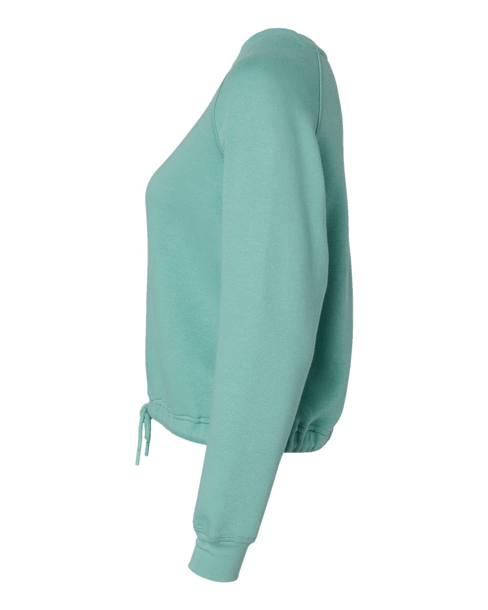 Left View of Saltwater Women's Relaxed 3-End Boxy Fleece Crewneck Sweatshirt - 3528