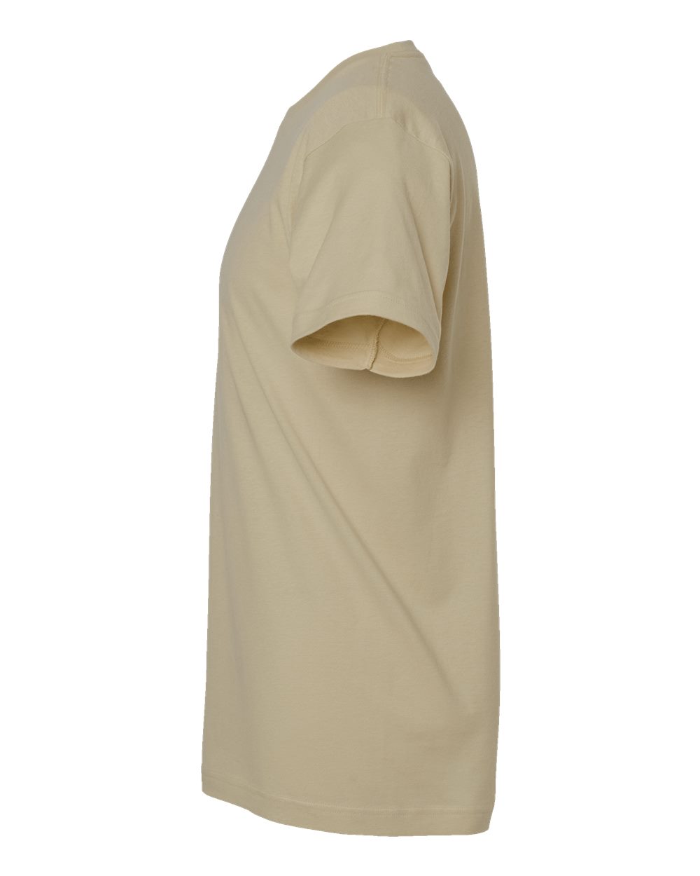 Left View of Sand Fine Jersey T-Shirt - 202