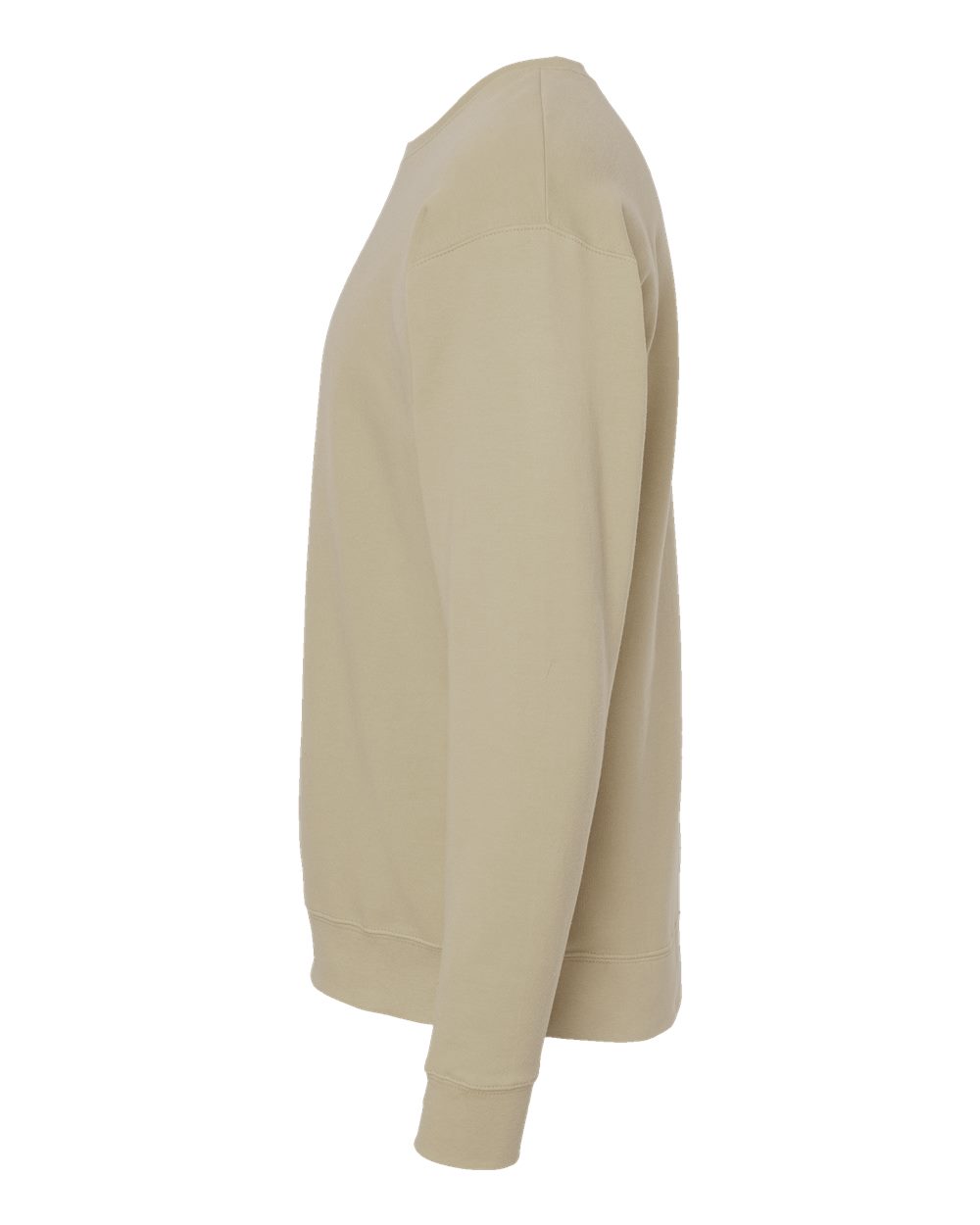 Left View of Sand Fleece Crewneck Sweatshirt - 340