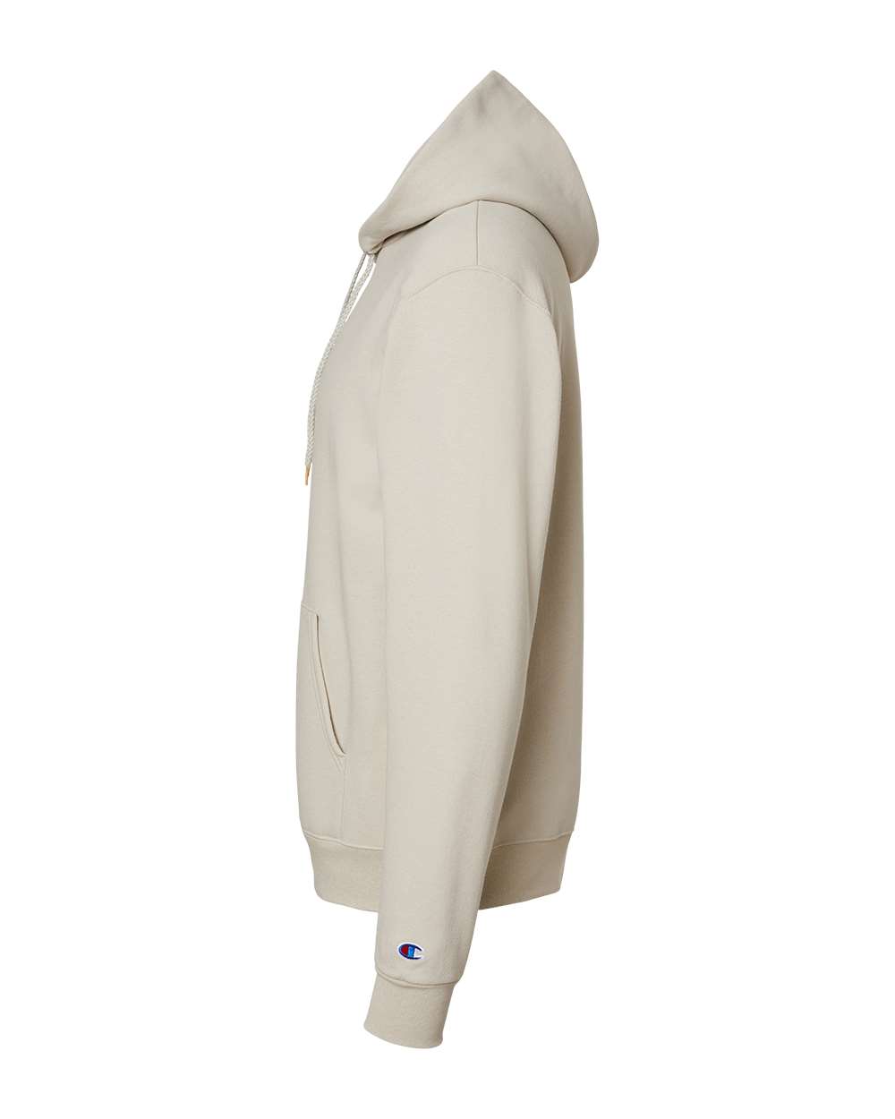 Left View of Sand Powerblend® Hooded Sweatshirt - S700