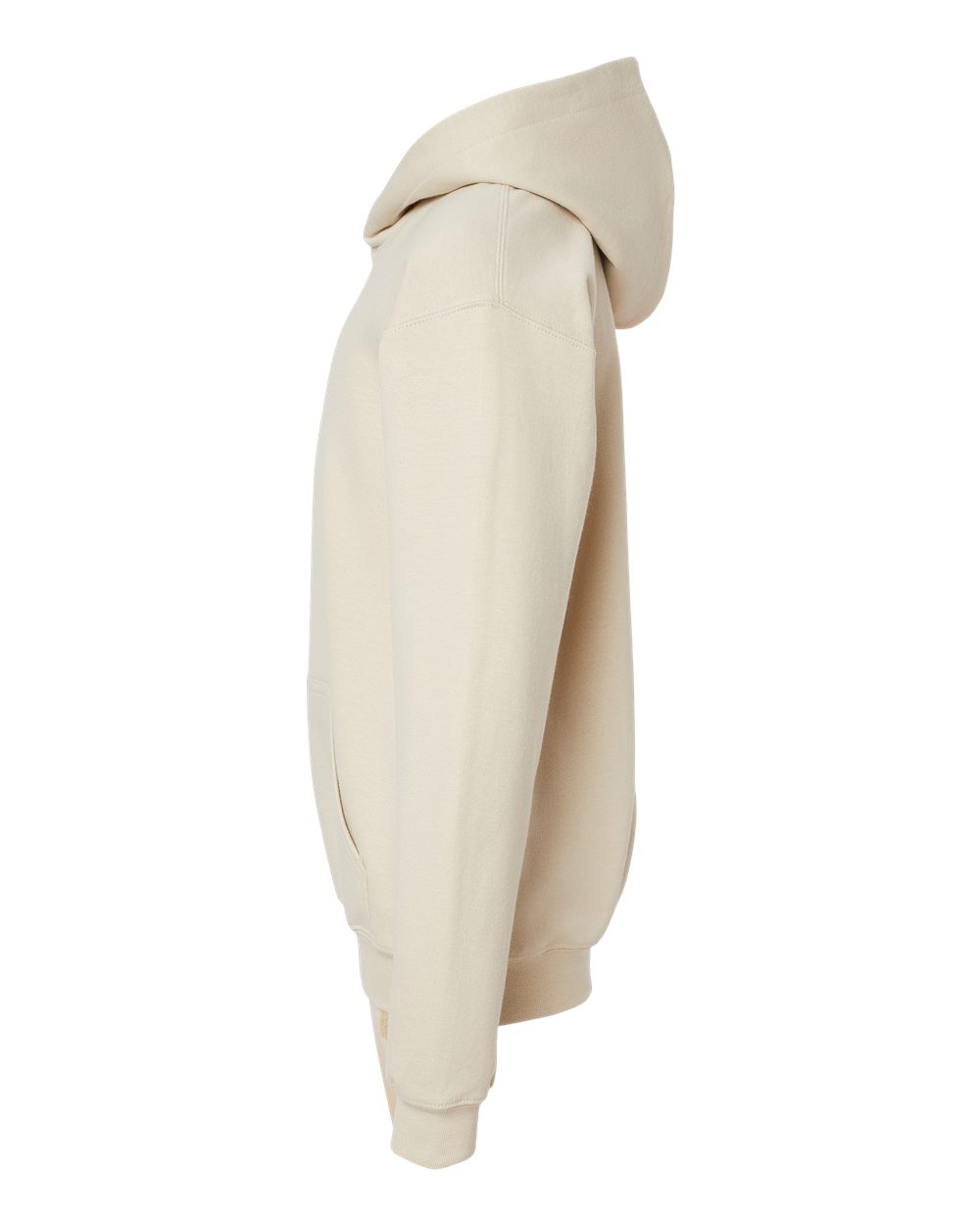 Left View of Sand Softstyle® Youth Midweight Hooded Sweatshirt - SF500B