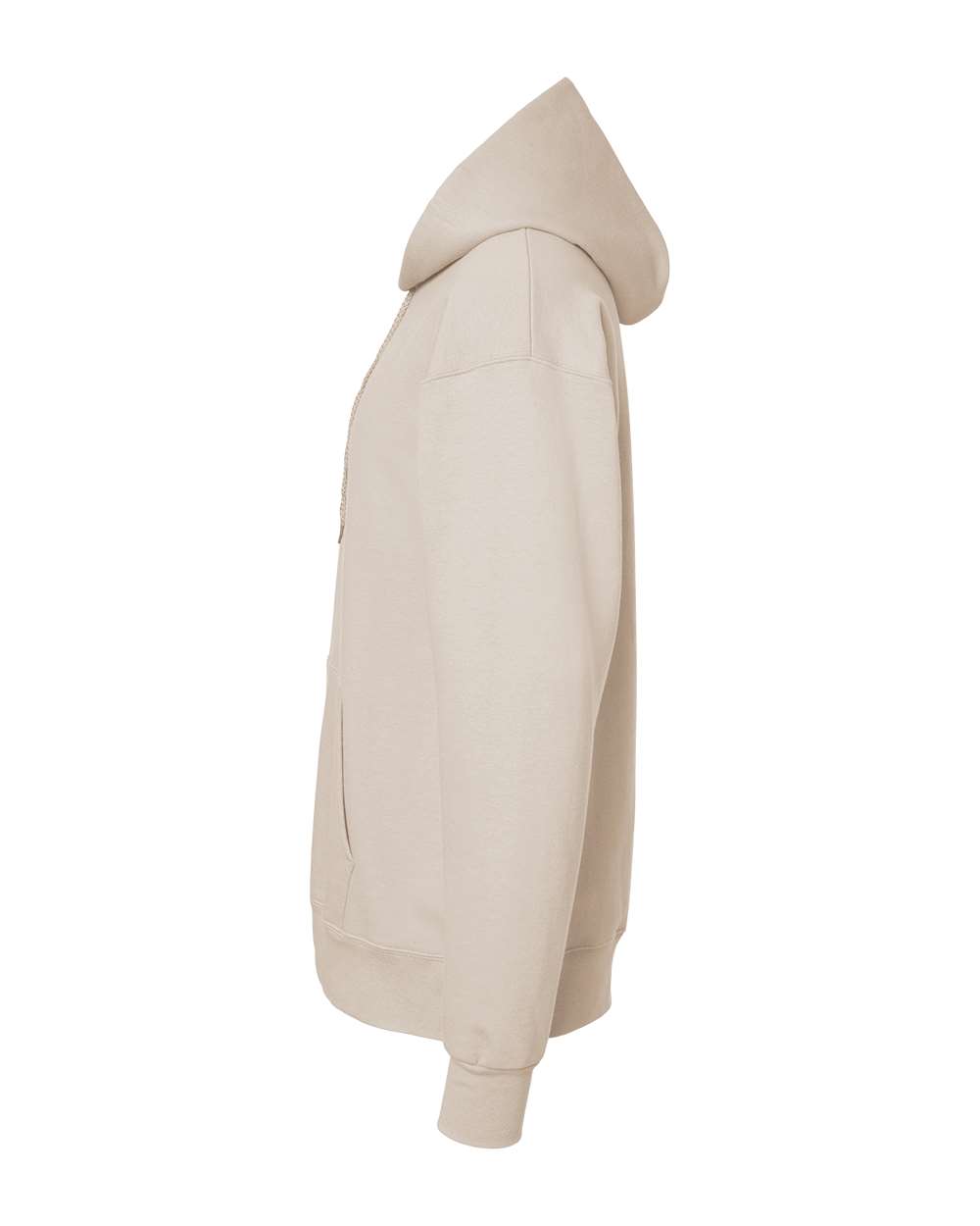 Left View of Sand Ultimate Cotton® Hooded Sweatshirt - F170