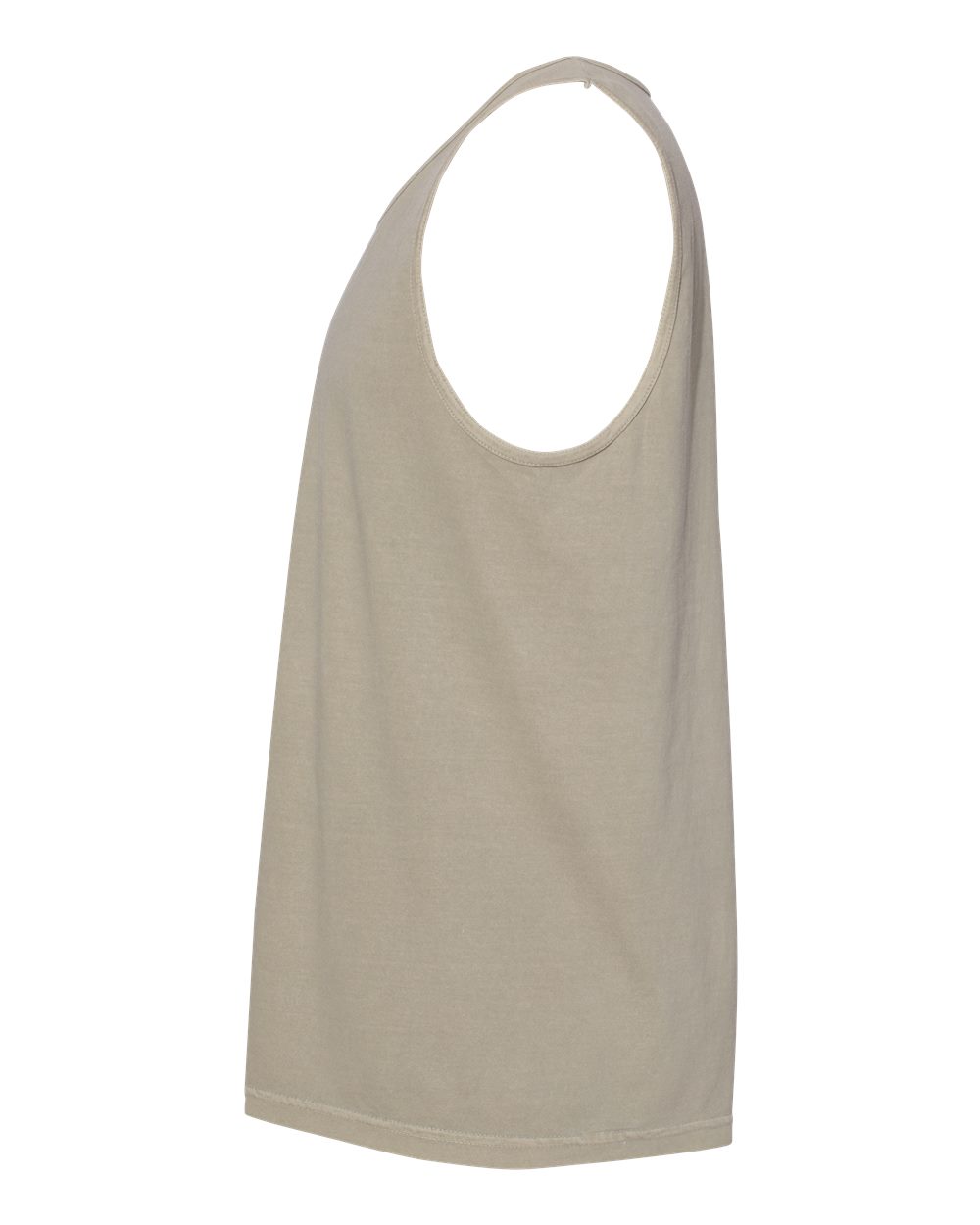Left View of Sandstone Garment-Dyed Heavyweight Tank Top - 9360