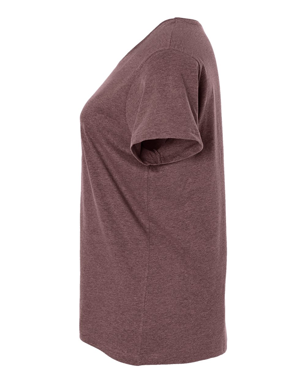 Left View of Sangria Blackout Curvy Collection Women's Fine Jersey Tee - 3816
