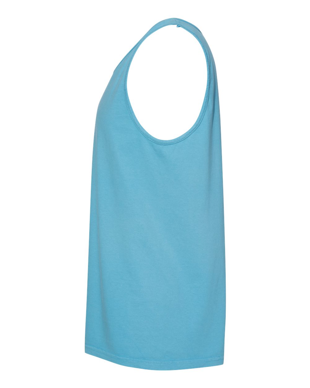 Left View of Sapphire Garment-Dyed Heavyweight Tank Top - 9360
