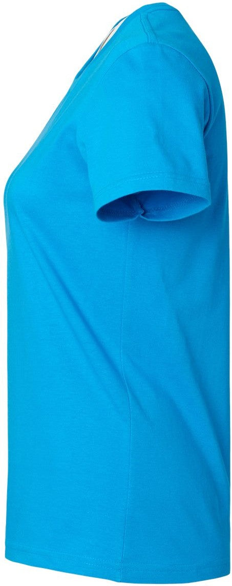 Left View of Sapphire Softstyle® Women's Midweight T-Shirt - 65000L
