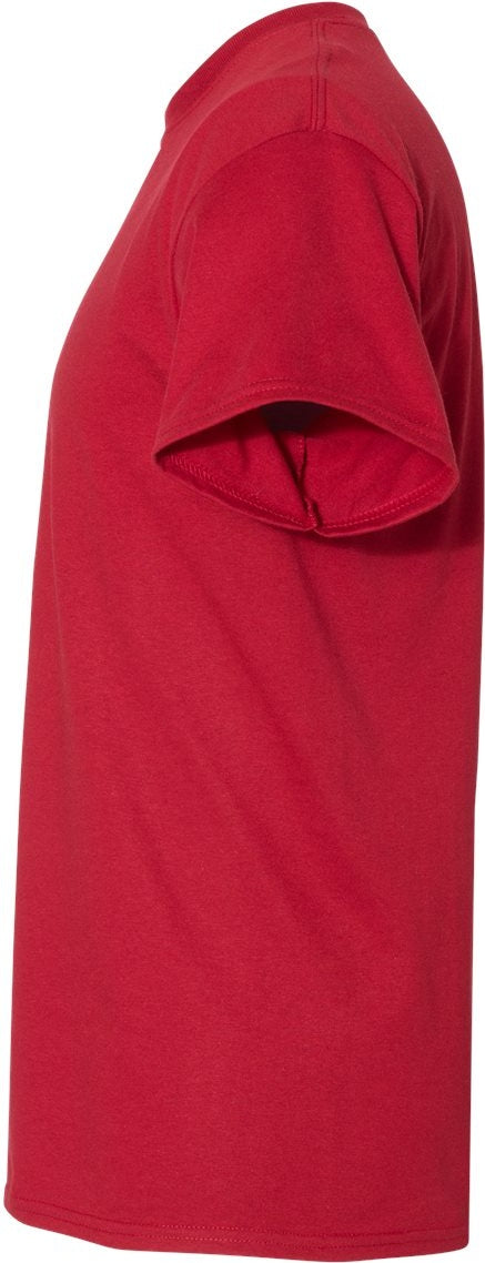 Left View of Scarlet Red DryBlend® T-Shirt - 8000