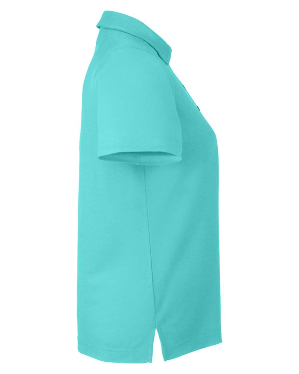 Left View of Sea Glass Women's Fusion ChromaSoft™ Pique Polo - CE112W