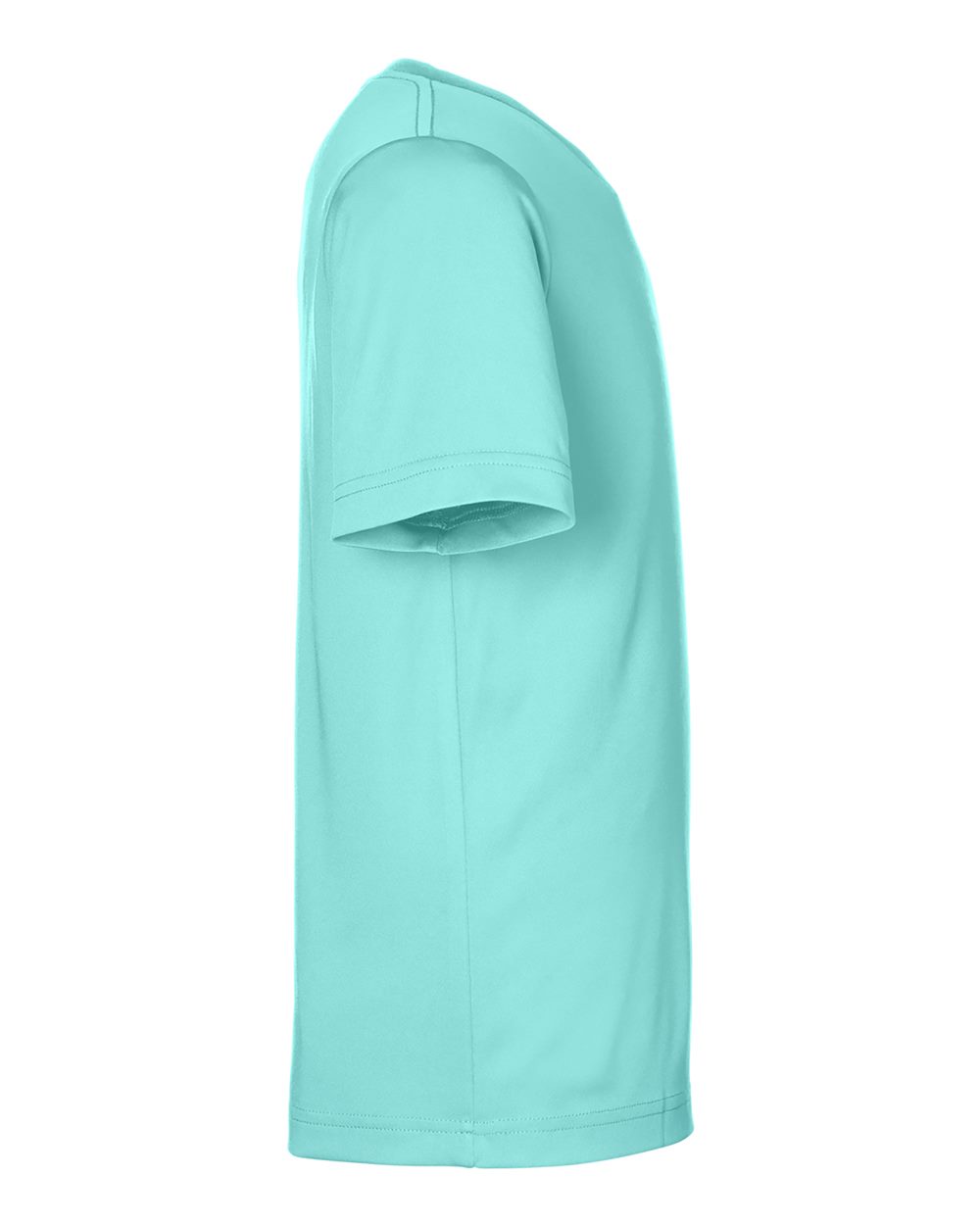 Left View of Sea Glass Youth Capital Performance T-Shirt - CE10Y