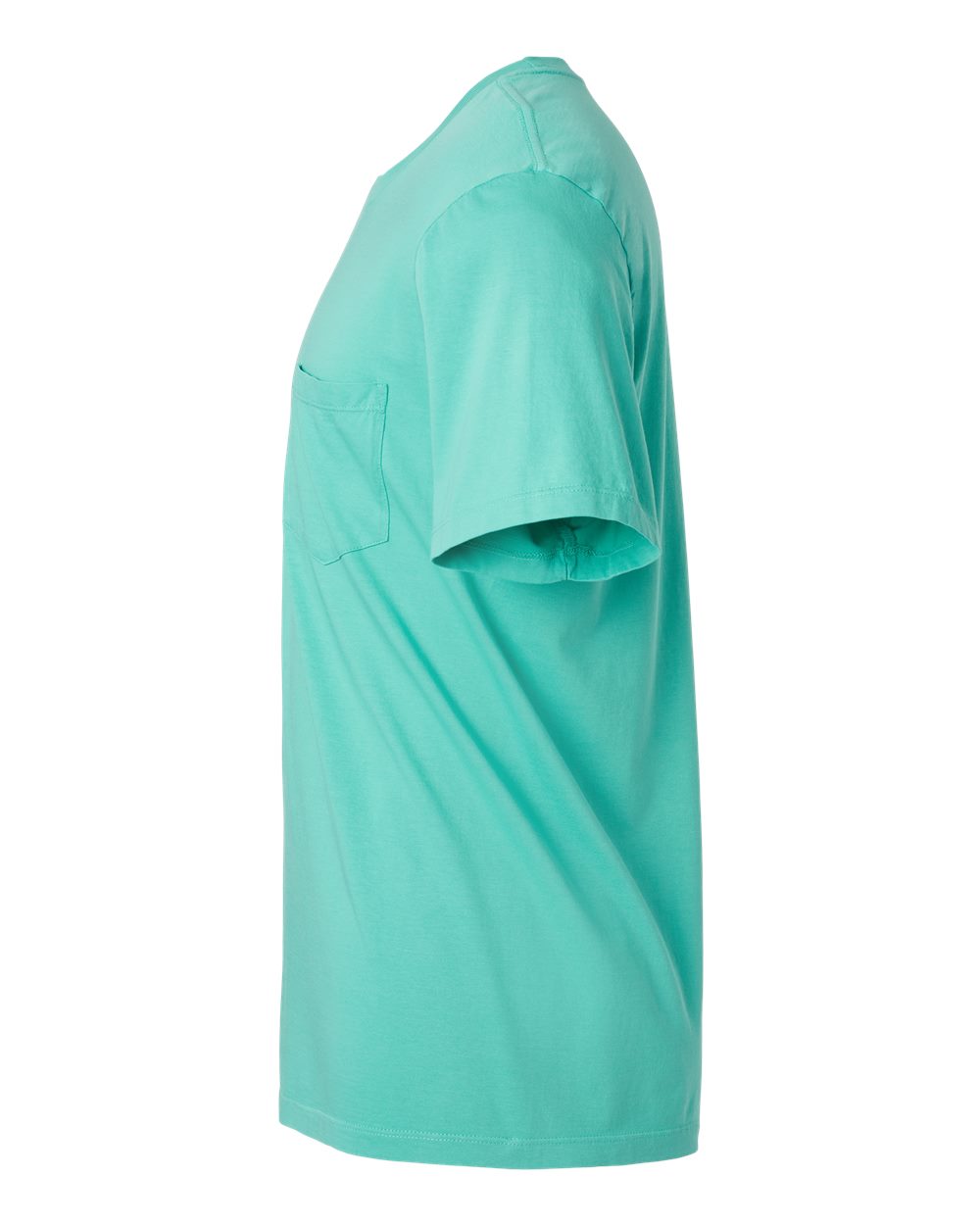 Left View of Seafoam Classic Pocket T-Shirt - 210