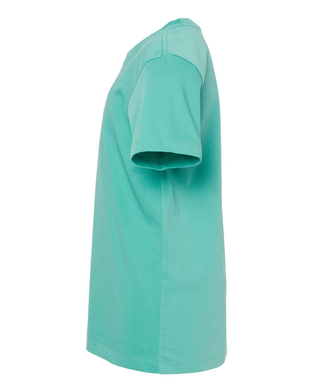 Left View of Seafoam Youth Organic T-Shirt - 402