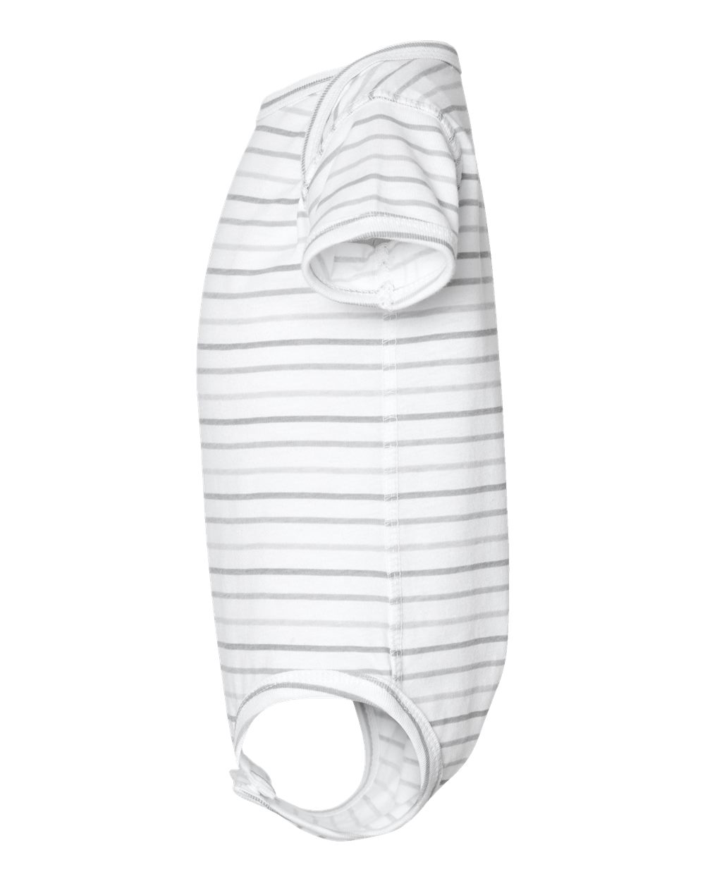 Left View of Shadow Stripe Infant Fine Jersey Bodysuit - 4424