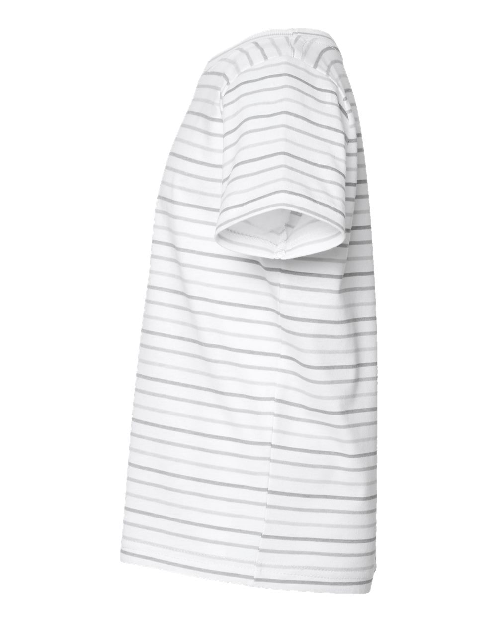 Left View of Shadow Stripe Toddler Fine Jersey Tee - 3321