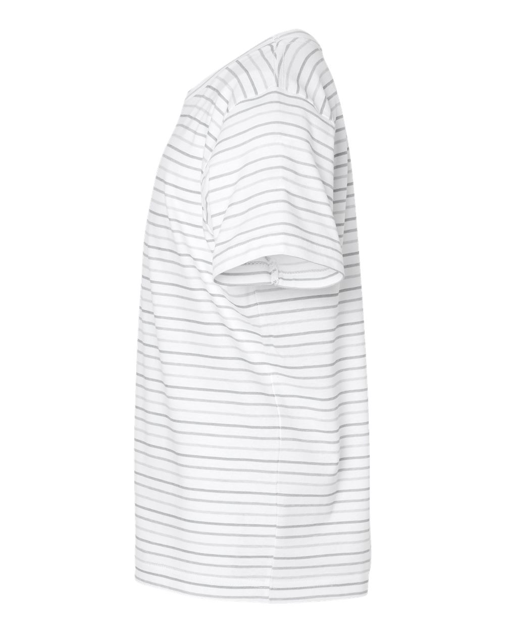 Left View of Shadow Stripe Youth Fine Jersey Tee - 6101