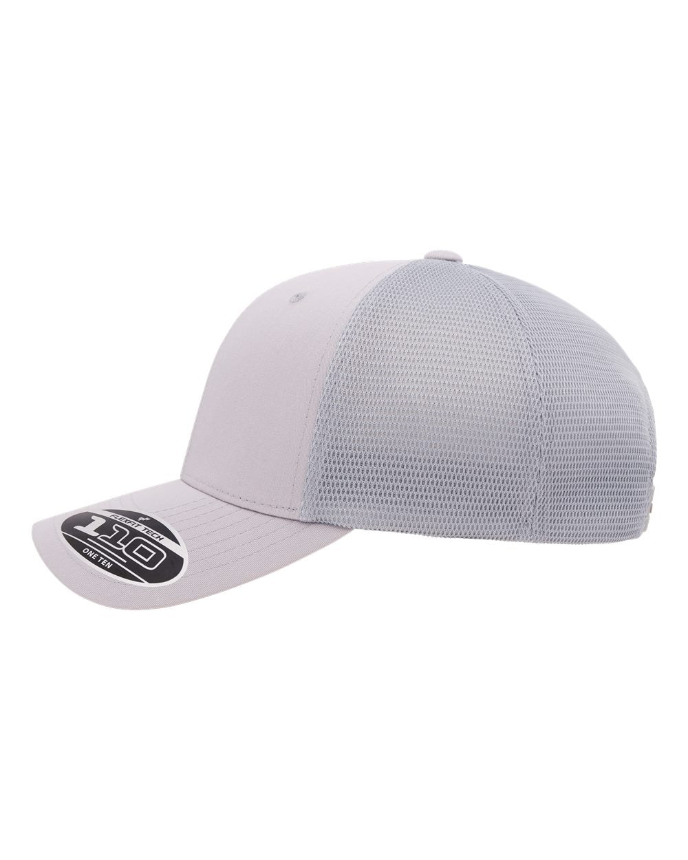 Left View of Silver 110® Mesh-Back Cap - 110M