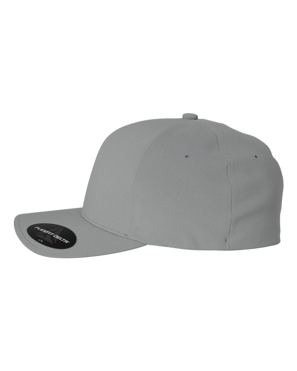 Left View of Silver Delta® Seamless Cap - 180