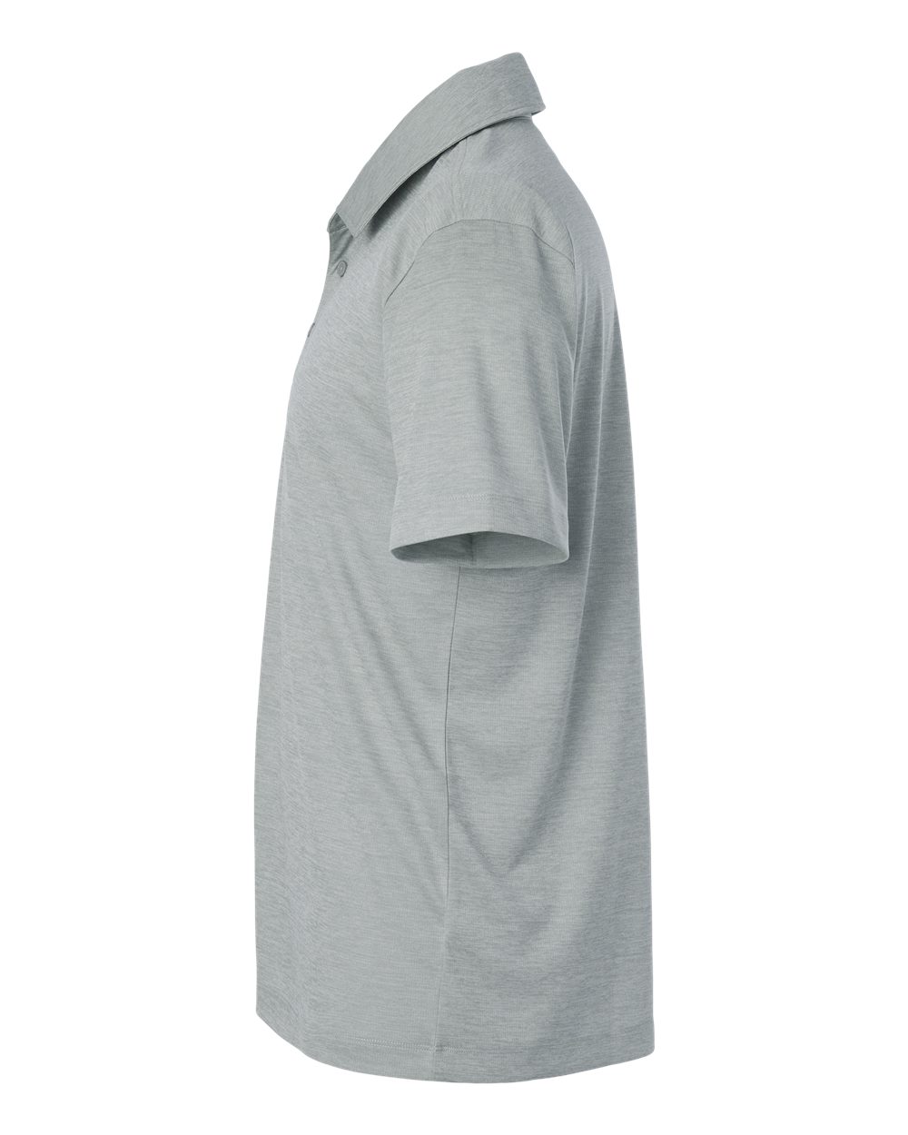 Left View of Silver Melange Performance Mélange Polo - 4HM00