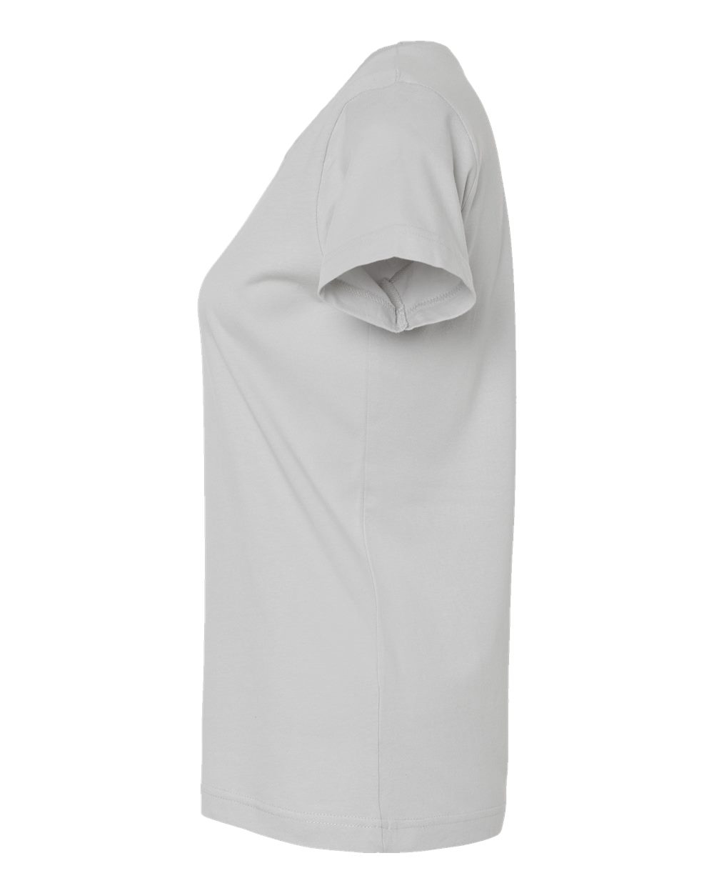 Left View of Silver Women's Fine Jersey Tee - 3516