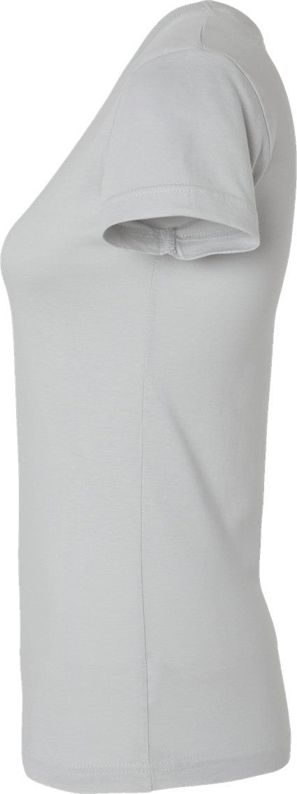 Left View of Silver Women's Fitted Fine Jersey Tee - 3616