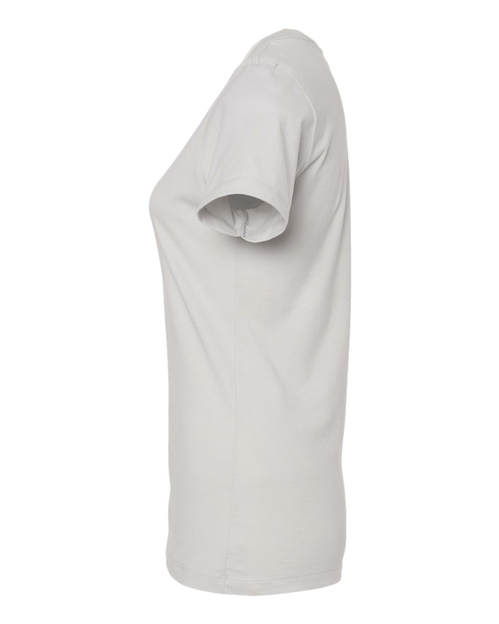 Left View of Silver Women's Premium Cotton T-Shirt - 516