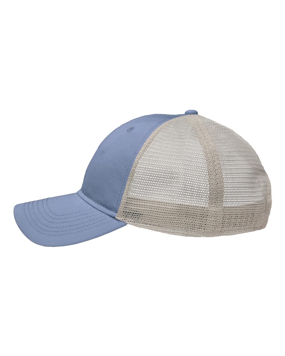 Left View of Sky Blue/ Stone Mesh Dad Hat Fit - SP1750
