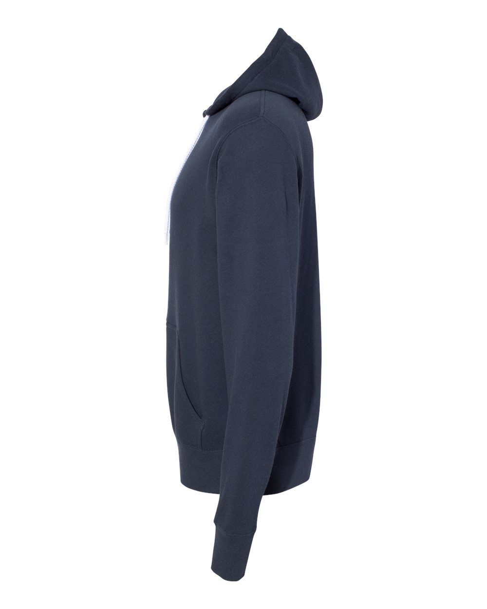 Left View of Slate Blue Lightweight Hooded Sweatshirt - AFX90UN