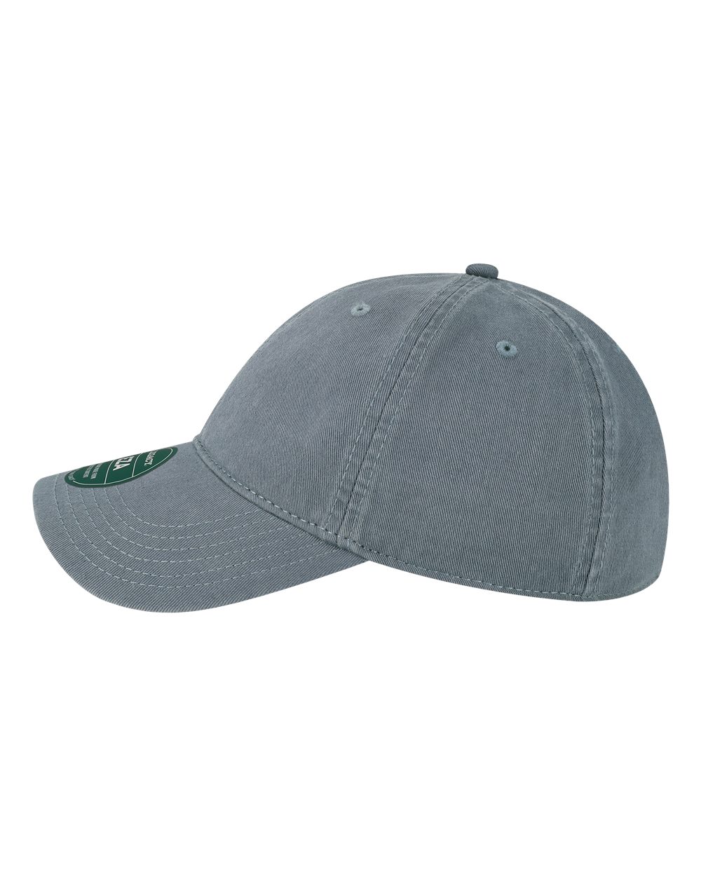 Left View of Slate Blue Relaxed Twill Dad Hat - EZA