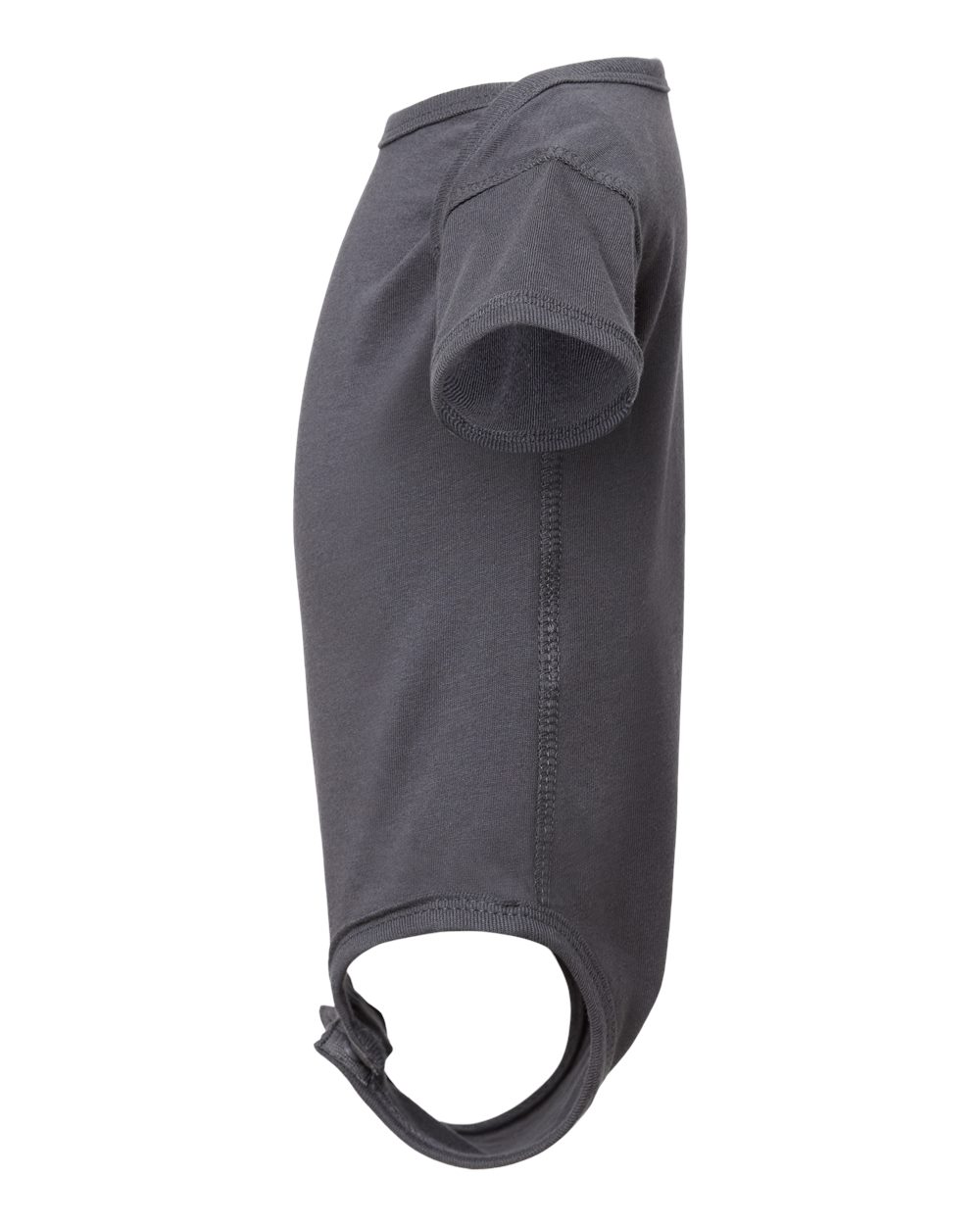 Left View of Slate Infant Fine Jersey Bodysuit - 4424