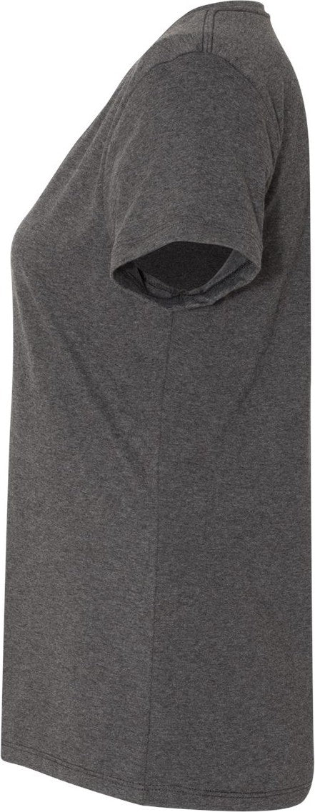 Left View of Slate Triblend Perfect-T Women’s Triblend V-Neck T-Shirt - 42VT