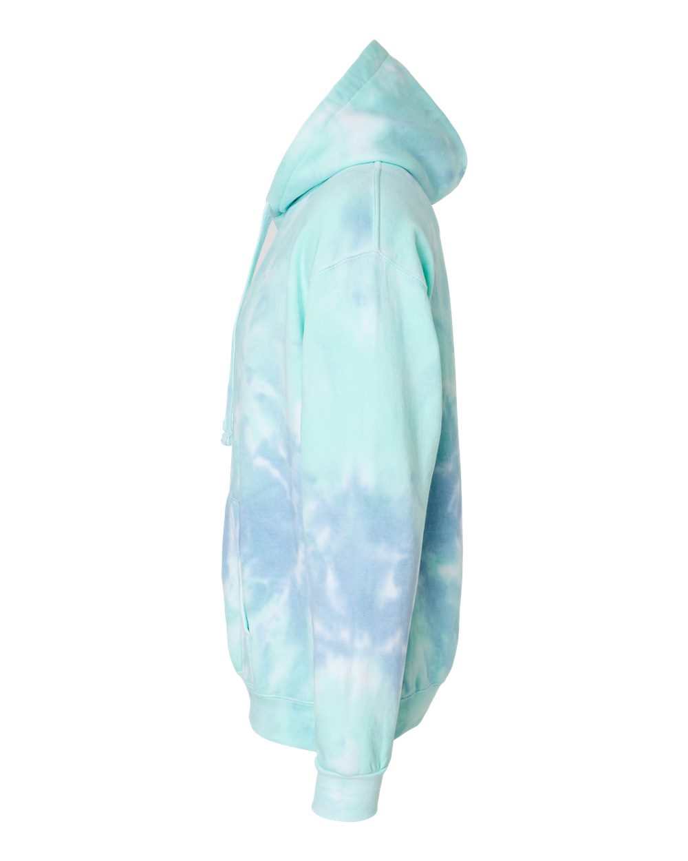 Left View of Slushy Tie-Dyed Hooded Sweatshirt - 8777