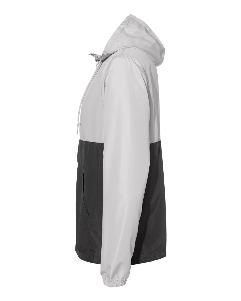 Left View of Smoke/ Graphite Lightweight Quarter-Zip Windbreaker Pullover Jacket - EXP54LWP