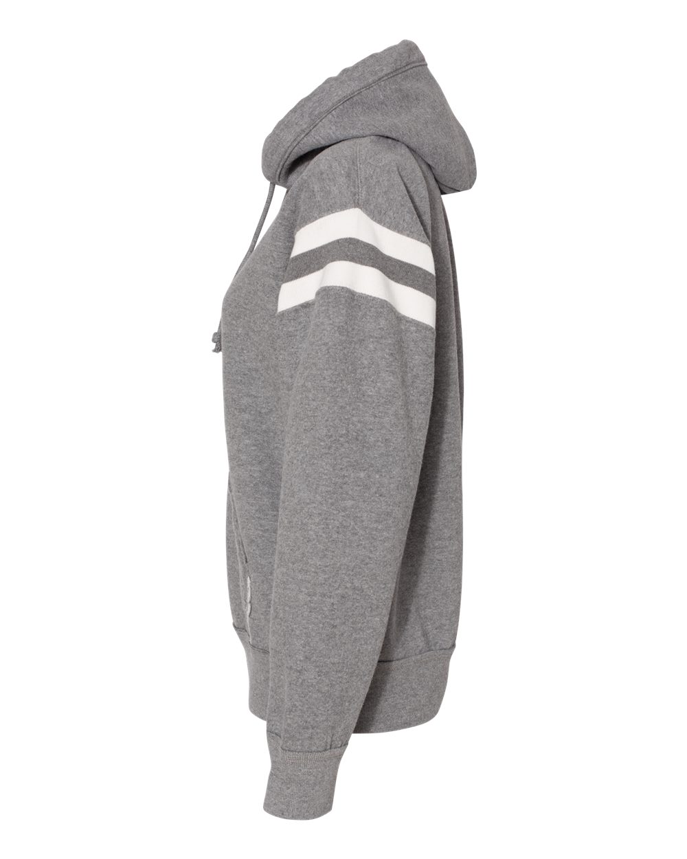 Left View of Smoke Heather Vintage Athletic Hooded Sweatshirt - 8847